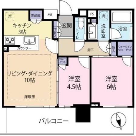 シティタワ―八王子フレシアの物件間取画像